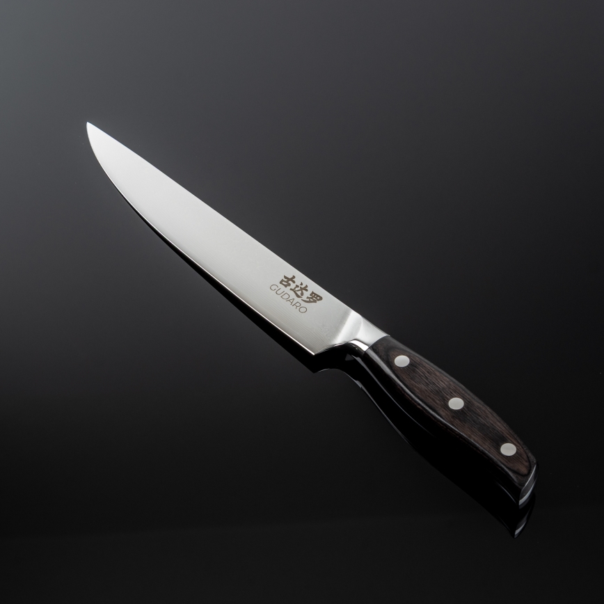 Gudaro - дамаски порционен нож SHIRO 8, 67 слоя стомана, дължина 20 см