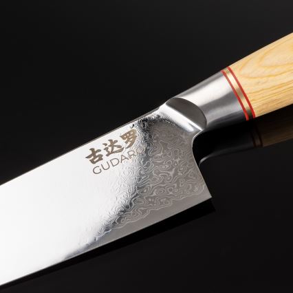 Gudaro - Дамаски шеф нож HIKARI 8, 67 слоя стомана, дължина 20 см