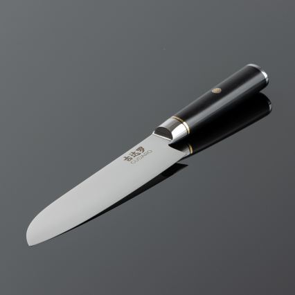Gudaro - Дамаски кухненски нож Santoku AKIRO 7, 67 слоя стомана, дължина 17,5 см, черен
