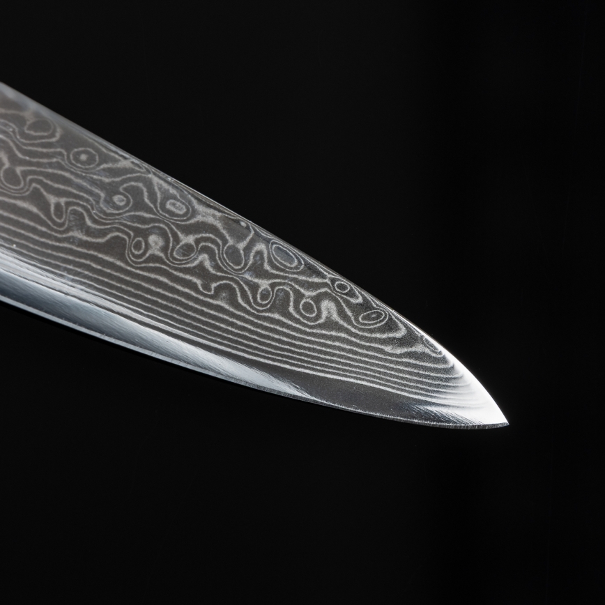 Gudaro - Дамаски кухненски нож SHIRO 3,5, 67 слоя стомана, дължина 9,5 см