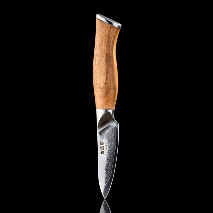Gudaro - Дамасков кухненски нож TAKUMI 3,5, 67 слоя стомана, дължина 9,5 cm, орех