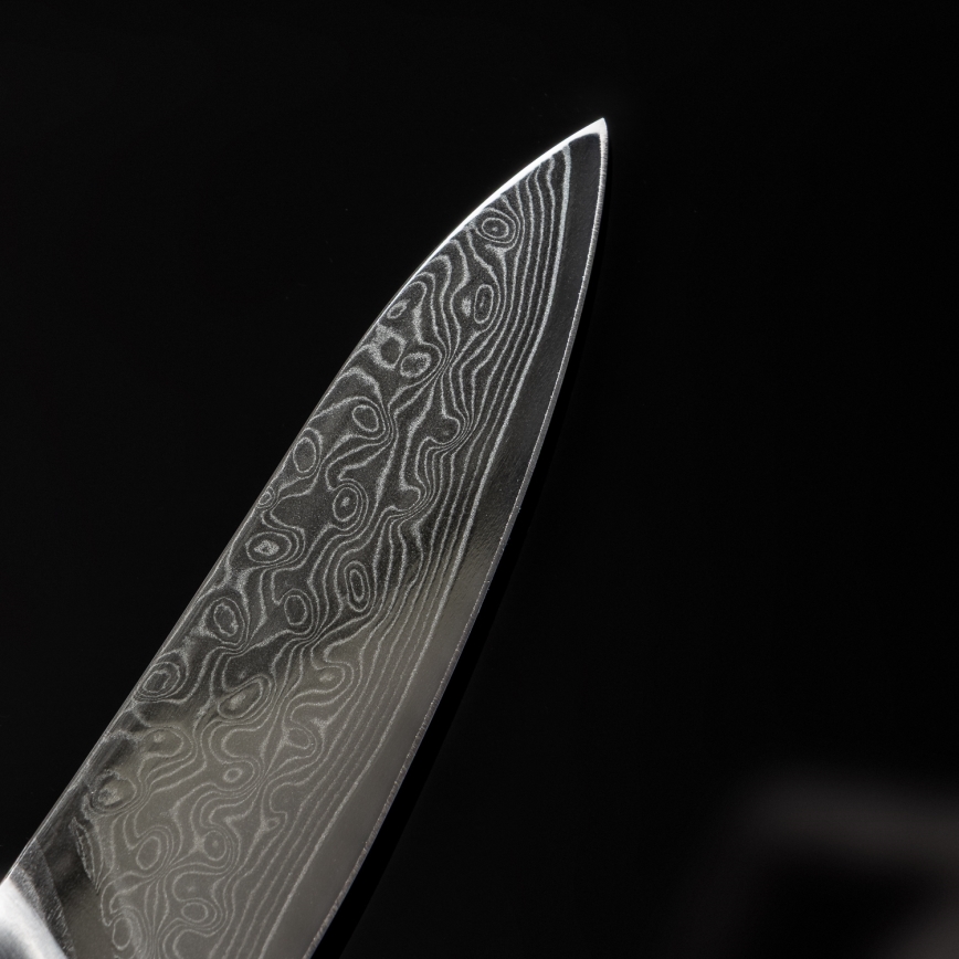 Gudaro - Дамасков кухненски нож TAKUMI 3,5, 67 слоя стомана, дължина 9,5 cm, орех