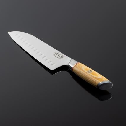 Gudaro - дамаскинов Santoku кухненски нож HIKARI 7, 67 слоя стомана, дължина 17,5 cm