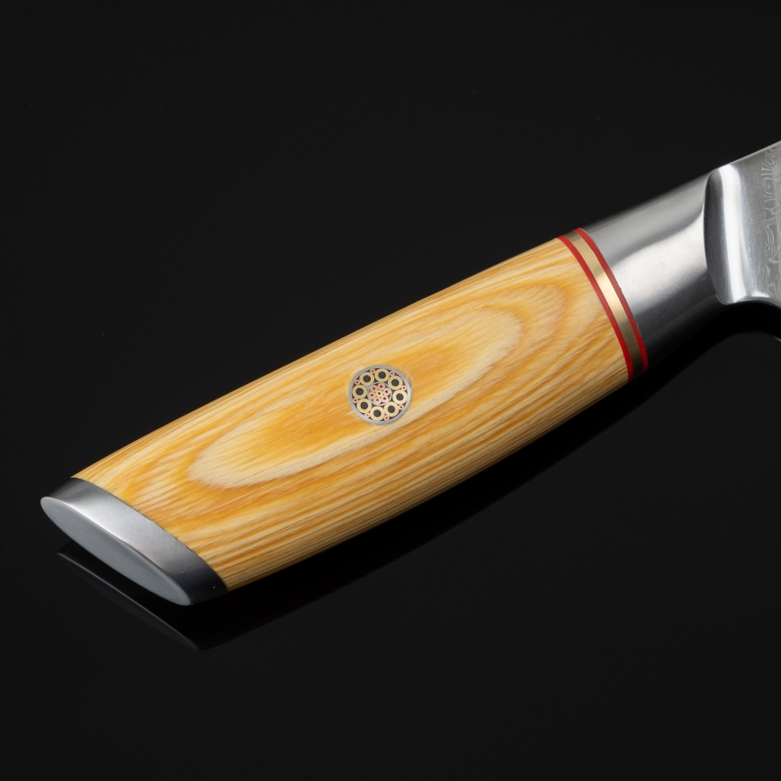 Gudaro - дамаскинов Santoku кухненски нож HIKARI 7, 67 слоя стомана, дължина 17,5 cm