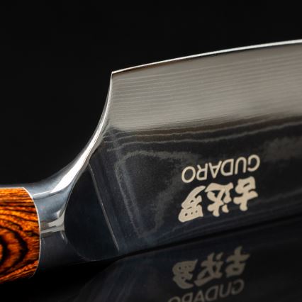 Gudaro - Дамаскинов шефски нож FENG 8, с 67 слоя стомана, дължина 20 см