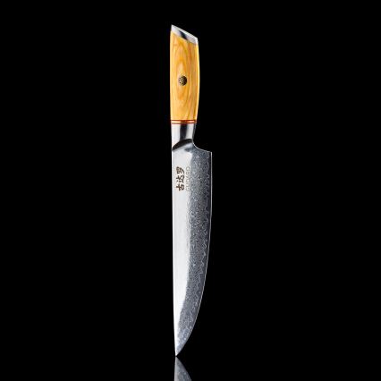 Gudaro - Дамасков нож за порциониране HIKARI 8, с 67 слоя стомана, дължина 20 cm