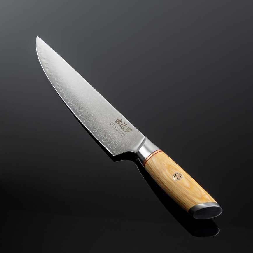 Gudaro - Дамасков нож за порциониране HIKARI 8, с 67 слоя стомана, дължина 20 cm