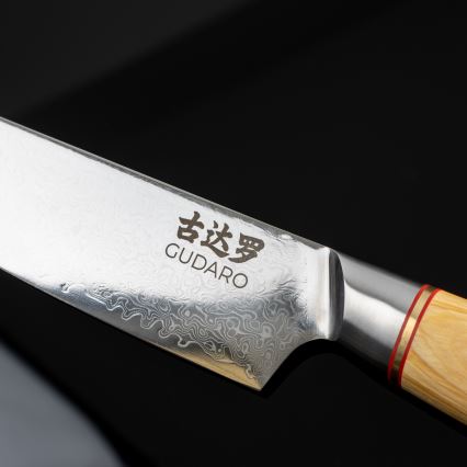 Gudaro - Дамасков нож за порциониране HIKARI 8, с 67 слоя стомана, дължина 20 cm