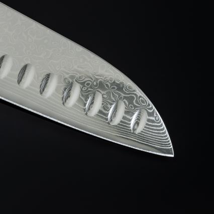 Gudaro - дамаски Santoku кухненски нож SHIRO 7, 67 слоя стомана, дължина 17,5 см