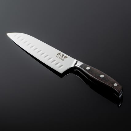 Gudaro - дамаски Santoku кухненски нож SHIRO 7, 67 слоя стомана, дължина 17,5 см