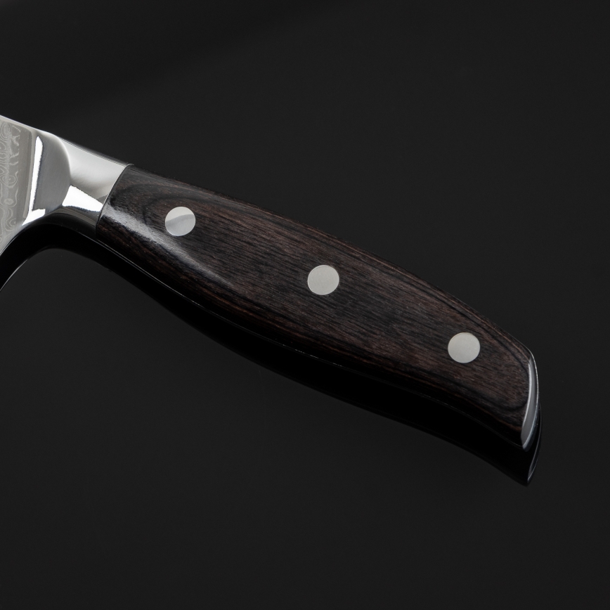 Gudaro - дамаски Santoku кухненски нож SHIRO 7, 67 слоя стомана, дължина 17,5 см