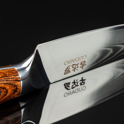 Gudaro - Дамасков кухненски нож FENG 3,5, 67 слоя стомана, дължина 9,5 cm