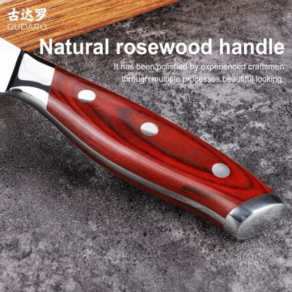 Gudaro - Дамасков кухненски нож KENSHO 3,5, 67 слоя стомана, дължина 9,5 cm