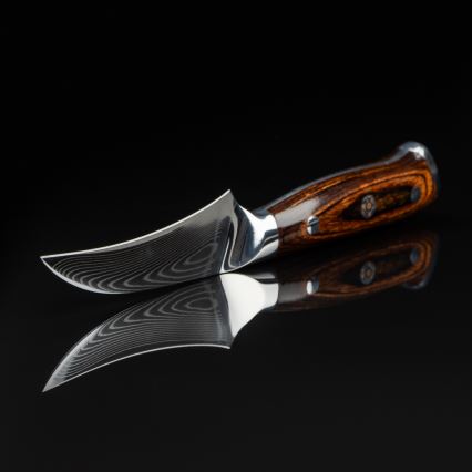 Gudaro -Дамасков кухненски нож за плодове FENG 3,5, 67 слоя стомана, дължина 9,5cm