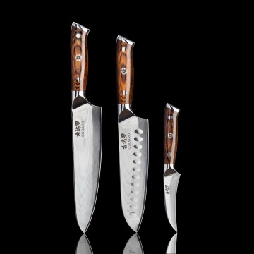 Gudaro - КОМПЛЕКТ 1x премиум дамаскинов шефски нож FENG 8