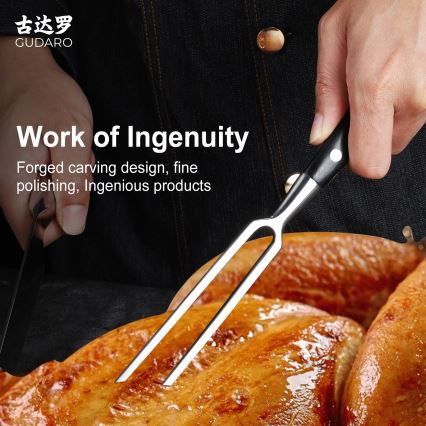 Gudaro - Кухненска вилица MIYABI черна/пакка