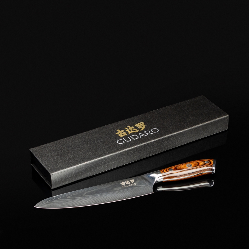 Gudaro - Кухненски нож CHEF 20 см дамаскова стомана