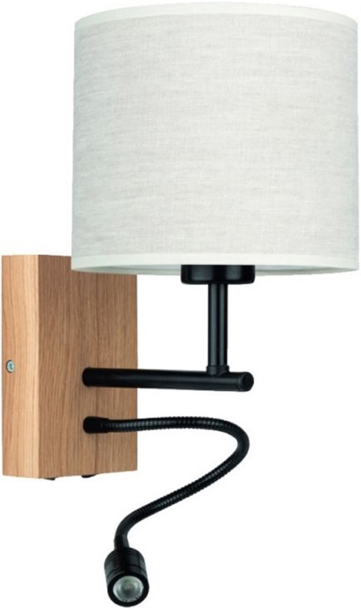Гъвкав лампа BOHO 1xE27/25W + LED/1W/230V дъб