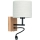Гъвкав лампа BOHO 1xE27/25W + LED/1W/230V дъб