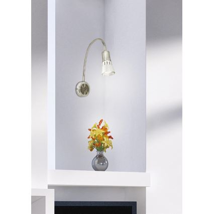 Гъвкав малка лампа ARENA 1xE14/40W/230V матов хром
