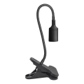 Гъвкав настолна лампа с щипка CLIP 1xE27/30W/230V черен