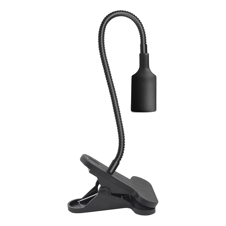 Гъвкав настолна лампа с щипка CLIP 1xE27/30W/230V черен