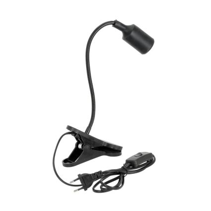 Гъвкав настолна лампа с щипка CLIP 1xE27/30W/230V черен