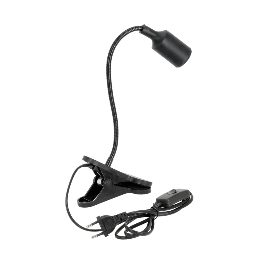 Гъвкав настолна лампа с щипка CLIP 1xE27/30W/230V черен
