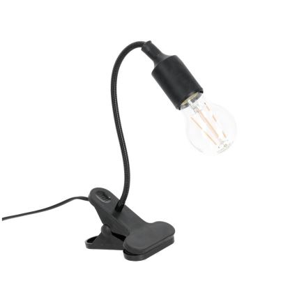 Гъвкав настолна лампа с щипка CLIP 1xE27/30W/230V черен