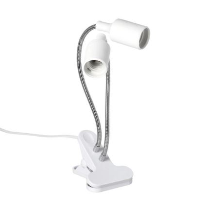 Гъвкав настолна лампа с щипка за отглеждане на растения PLANTY 2xE27/30W/230V бял