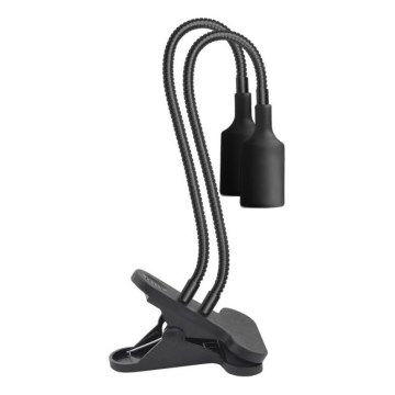 Гъвкав настолна лампа с щипка за отглеждане на растения PLANTY 2xE27/30W/230V черен