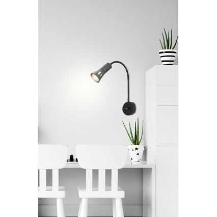 Гъвкава лампа ARENA 1xE14/40W/230V черна