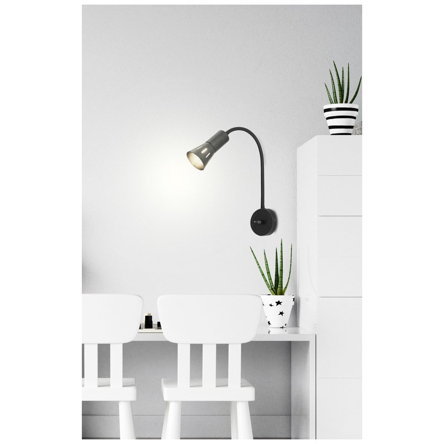 Гъвкава лампа ARENA 1xE14/40W/230V черна