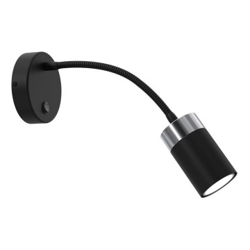 Гъвкава лампа JOKER 1xGU10/8W/230V черна/мат хром