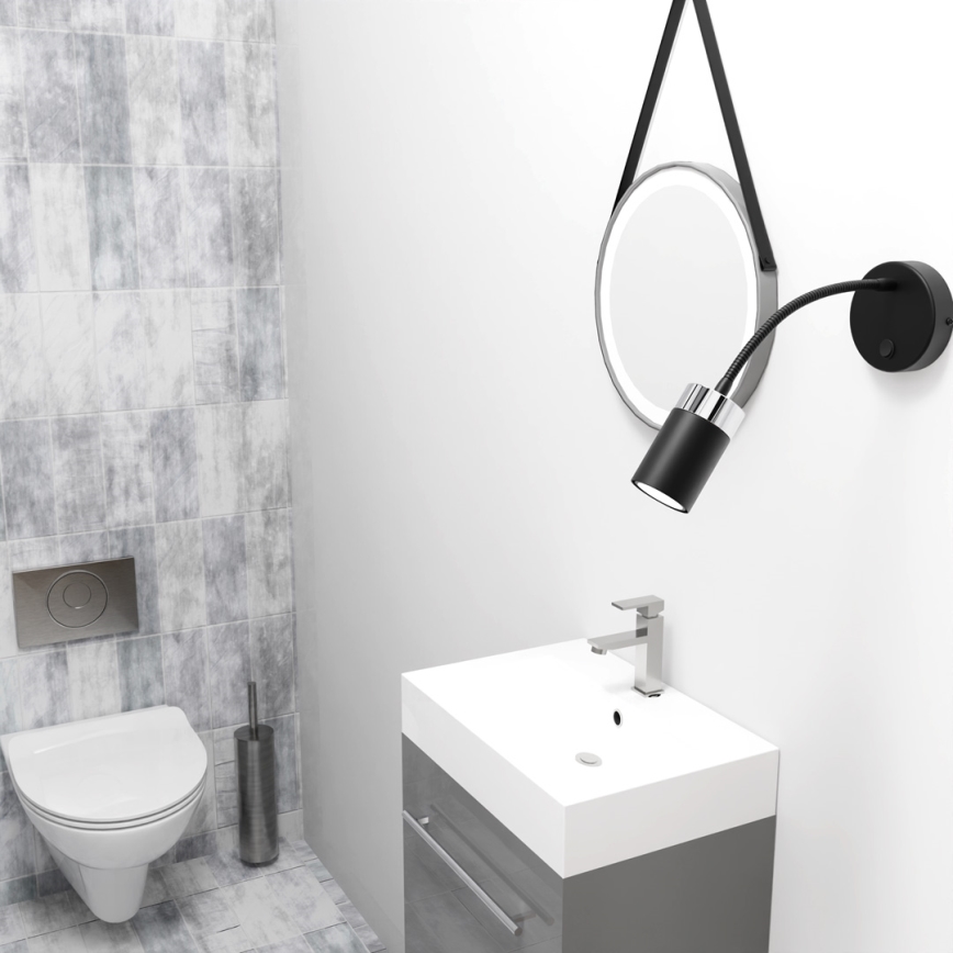 Гъвкава лампа JOKER 1xGU10/8W/230V черна/мат хром