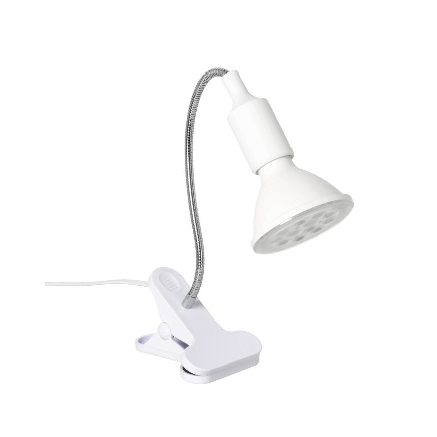 Гъвкава настолна лампа с клипс за отглеждане на растения PLANTY 1xE27/30W/230V бяла