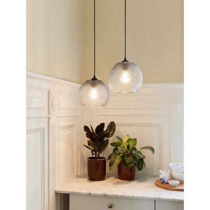 Halo Design 718436 - Пендант на шнур NOBB 1xE27/40W/230V Ø 22 см прозрачен