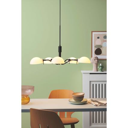 Halo Design 740369 - Полилей на кабел KJOBENHAVN 5xG9/28W/230V Ø 50 см черен