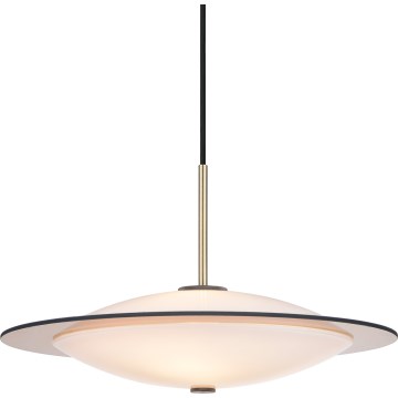 Halo Design 743629 - Полилей на кабел ORBIT 3xG9/7W/230V Ø 40 см бял/месинг/опушено сиво