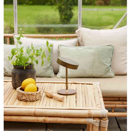 Halo Design 745784 - димируема презареждаема LED настолна лампа ON THE MOVE LED/2,5W/4000 mAh месинг/дърво