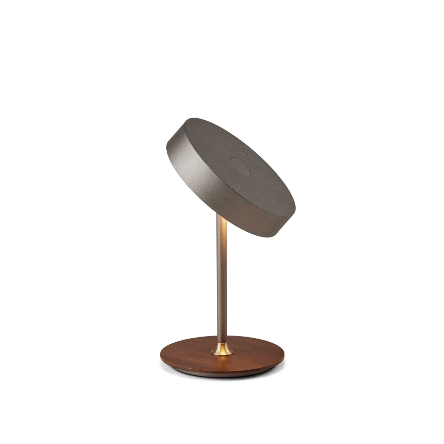 Halo Design 745791 - димируема презареждаема LED настолна лампа ON THE MOVE LED/2,5W/4000 mAh сива/дървена
