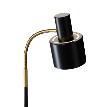 Halo Design 746866 - Подова лампа VOGUE 1xE27/40W/230V черна/месинг