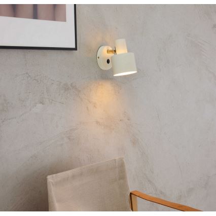 Halo Design 746873 - Стенно точково осветително тяло VOGUE 1xE27/40W/230V крем/месинг