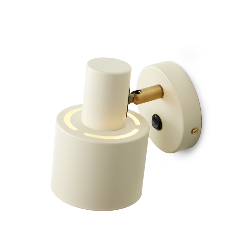 Halo Design 746873 - Стенно точково осветително тяло VOGUE 1xE27/40W/230V крем/месинг