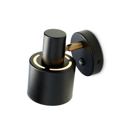 Halo Design 746880 - Стенно спот осветително тяло VOGUE 1xE27/40W/230V черно/месинг