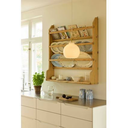 Halo Design 748068 - Пендант на кабел TOSCANA 1xE27/40W/230V Ø 36 см крем/месинг