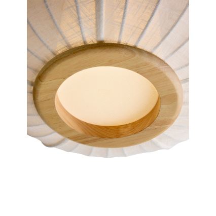 Halo Design 749362 - Таванно осветително тяло BALLOON 1xE27/40W/230V Ø 40 см дъб/бял