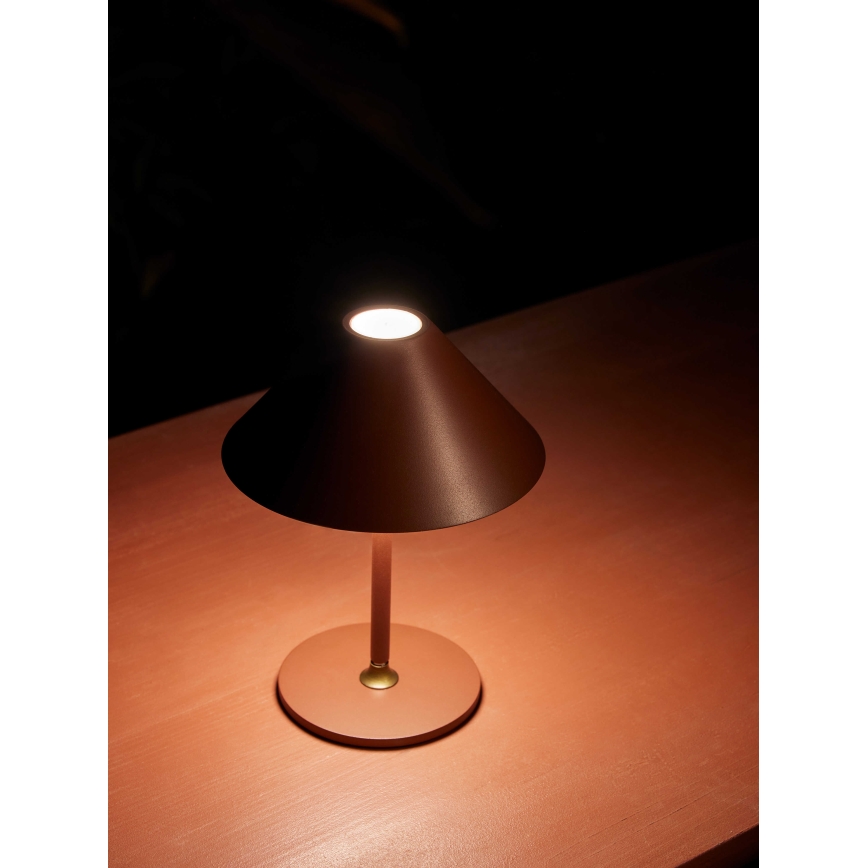 Halo Design 800834 - LED димируема външна акумулаторна настолна лампа HYGGE LED/3W/4000 mAh IP54 бордо