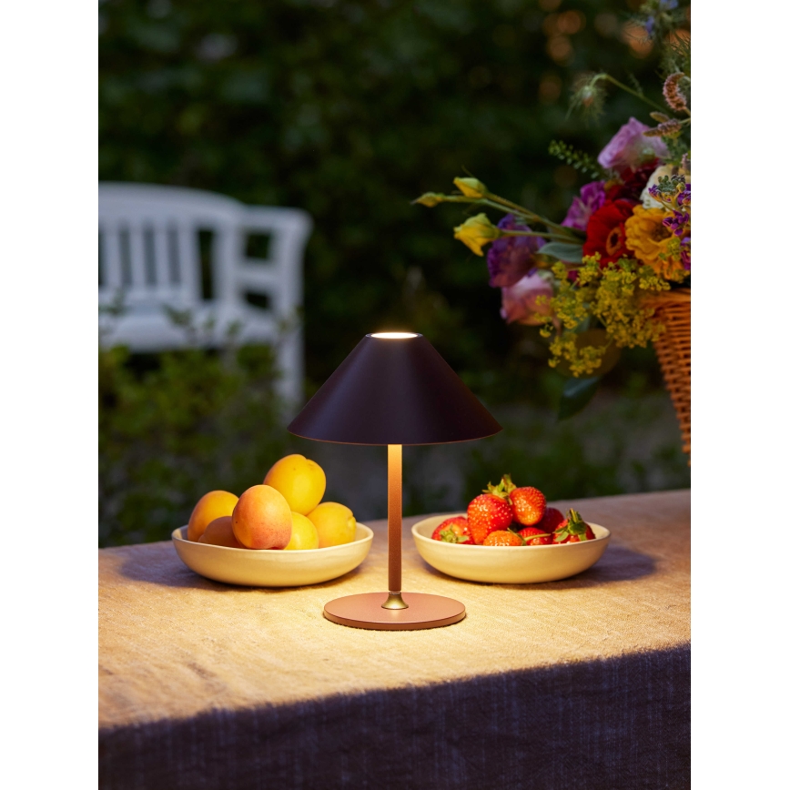 Halo Design 800834 - LED димируема външна акумулаторна настолна лампа HYGGE LED/3W/4000 mAh IP54 бордо