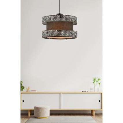 HALO Висулка 1xE27/60W/230V кафяво/сиво